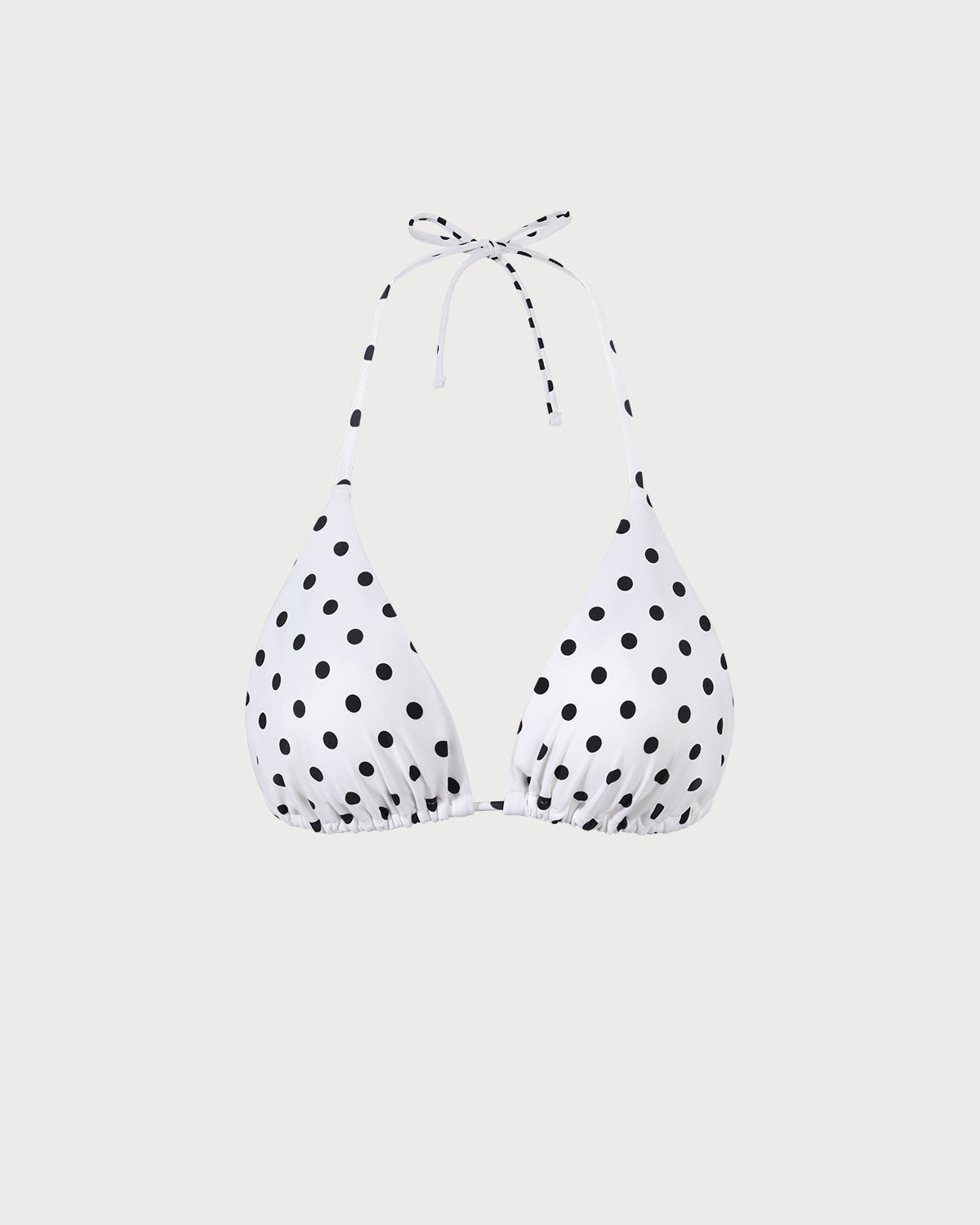 Polka Dot Üçgen Bikini Üstü
