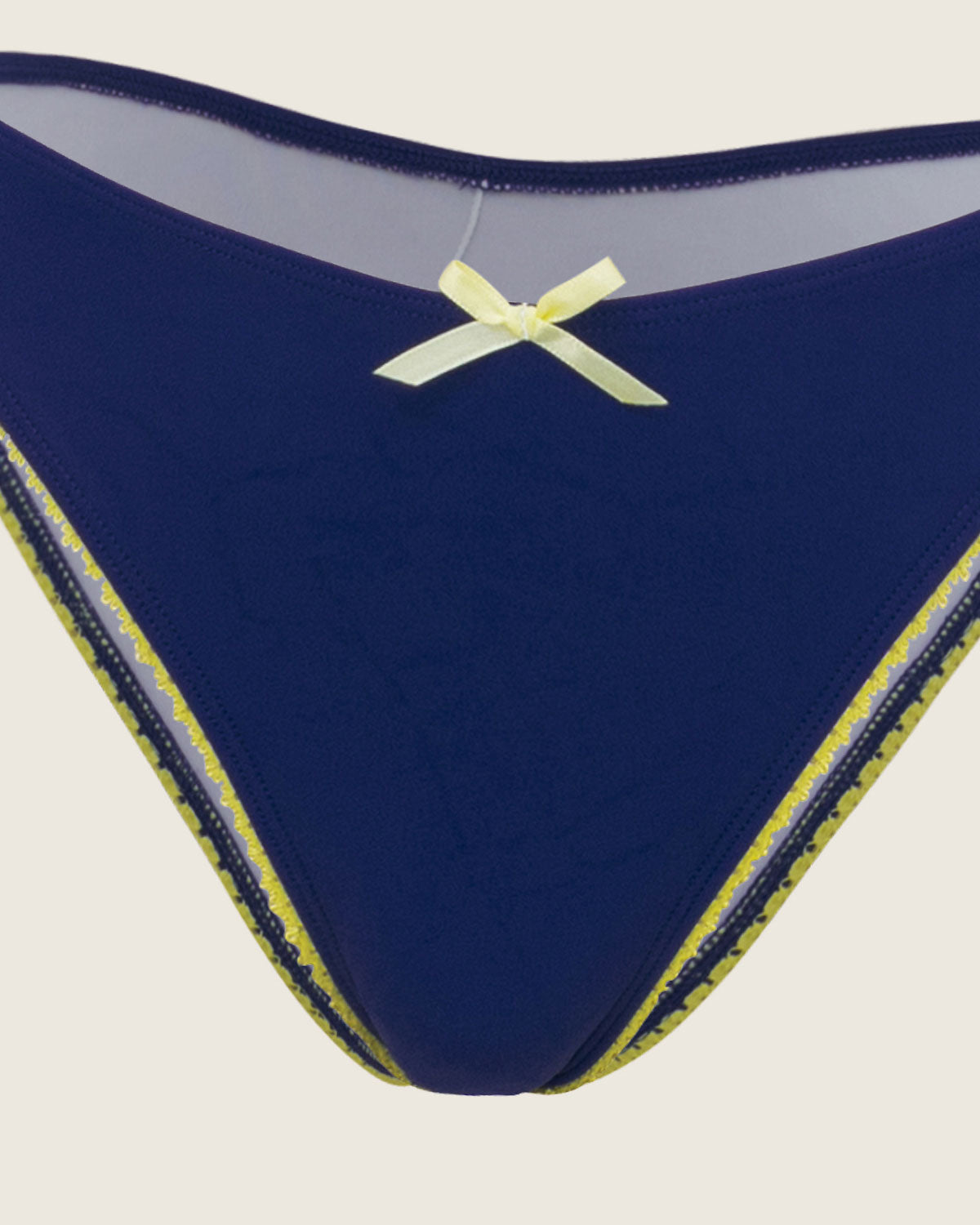 Mavi Dantel Kontrast Balenli Bikini Takımı