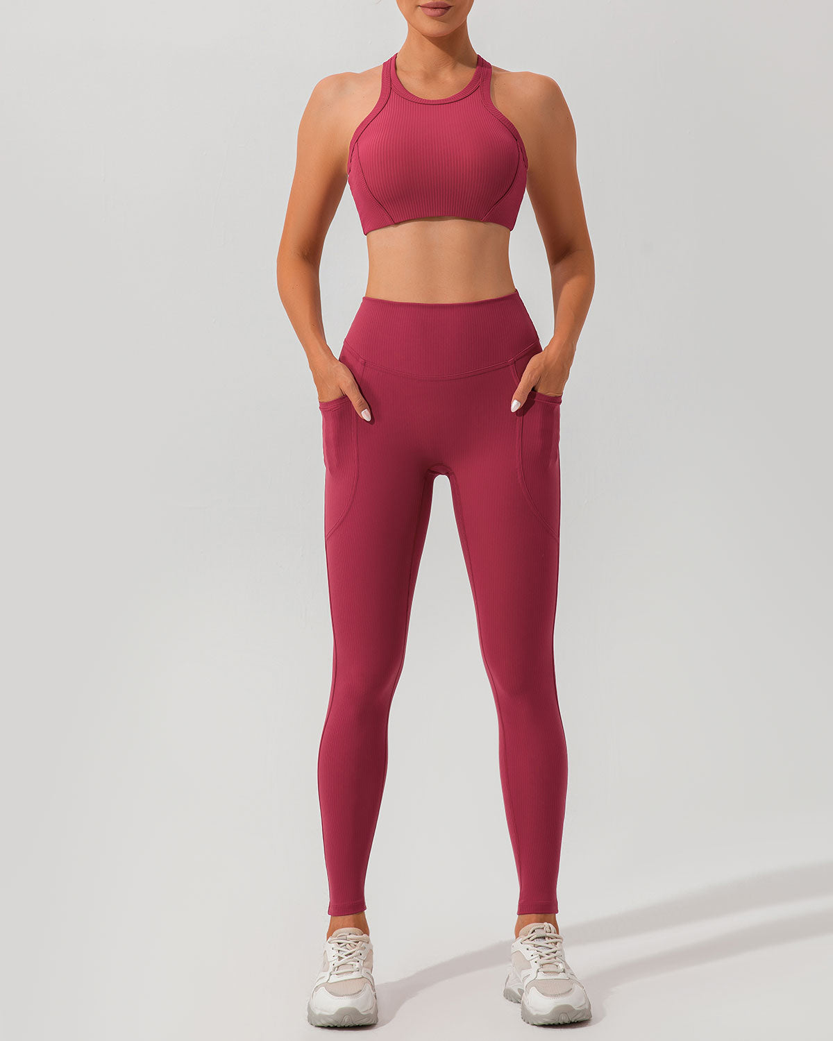 Kırmızı I-back Yoga Atlet