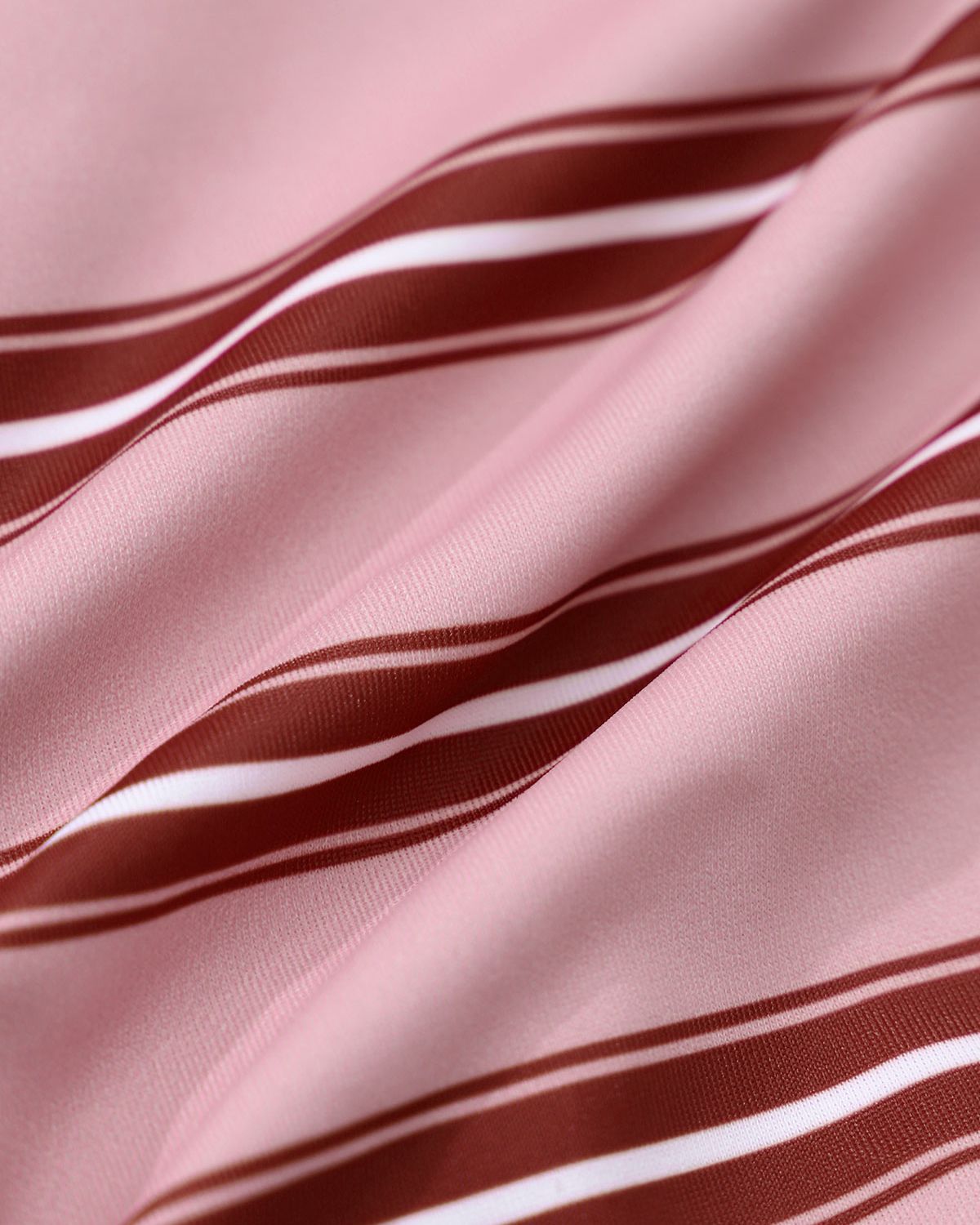 Pembe Çizgili Volanlı Askılı Bikini Takımı