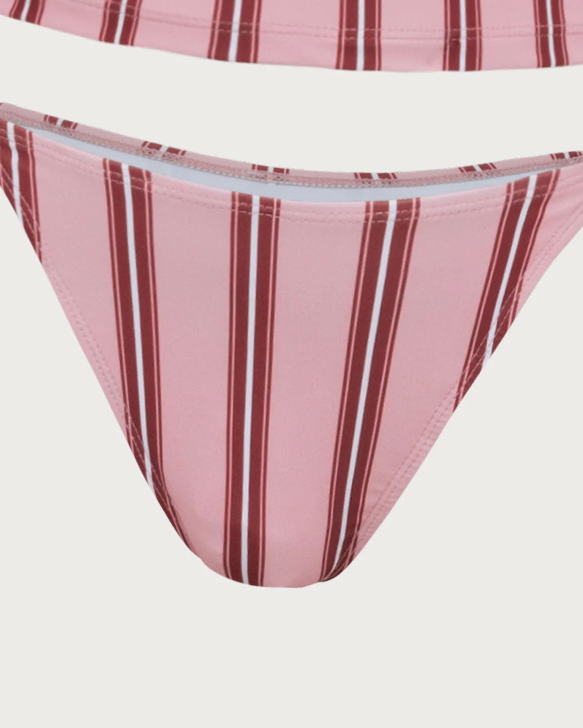 Pembe Çizgili Tankini Mayo