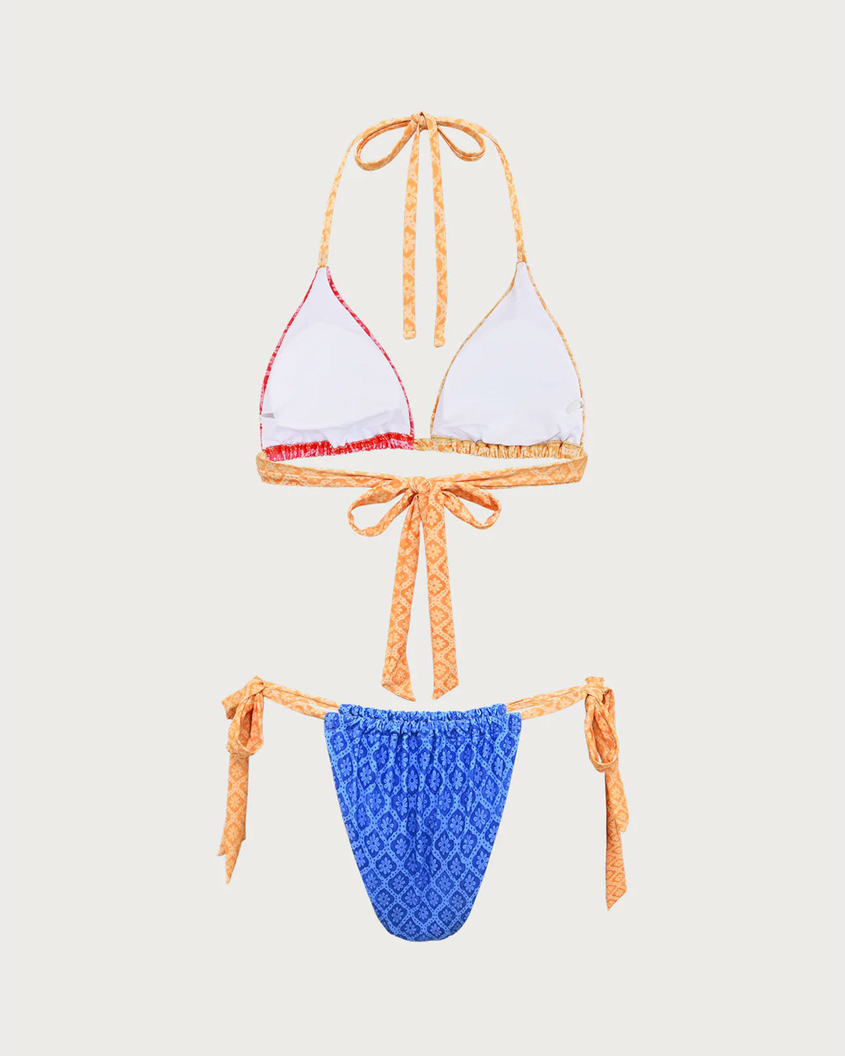 Üç Renkli Üçgen Bikini Takımı