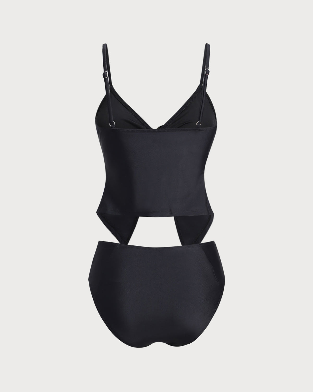 Siyah V Yaka O-Ring Tankini Mayo