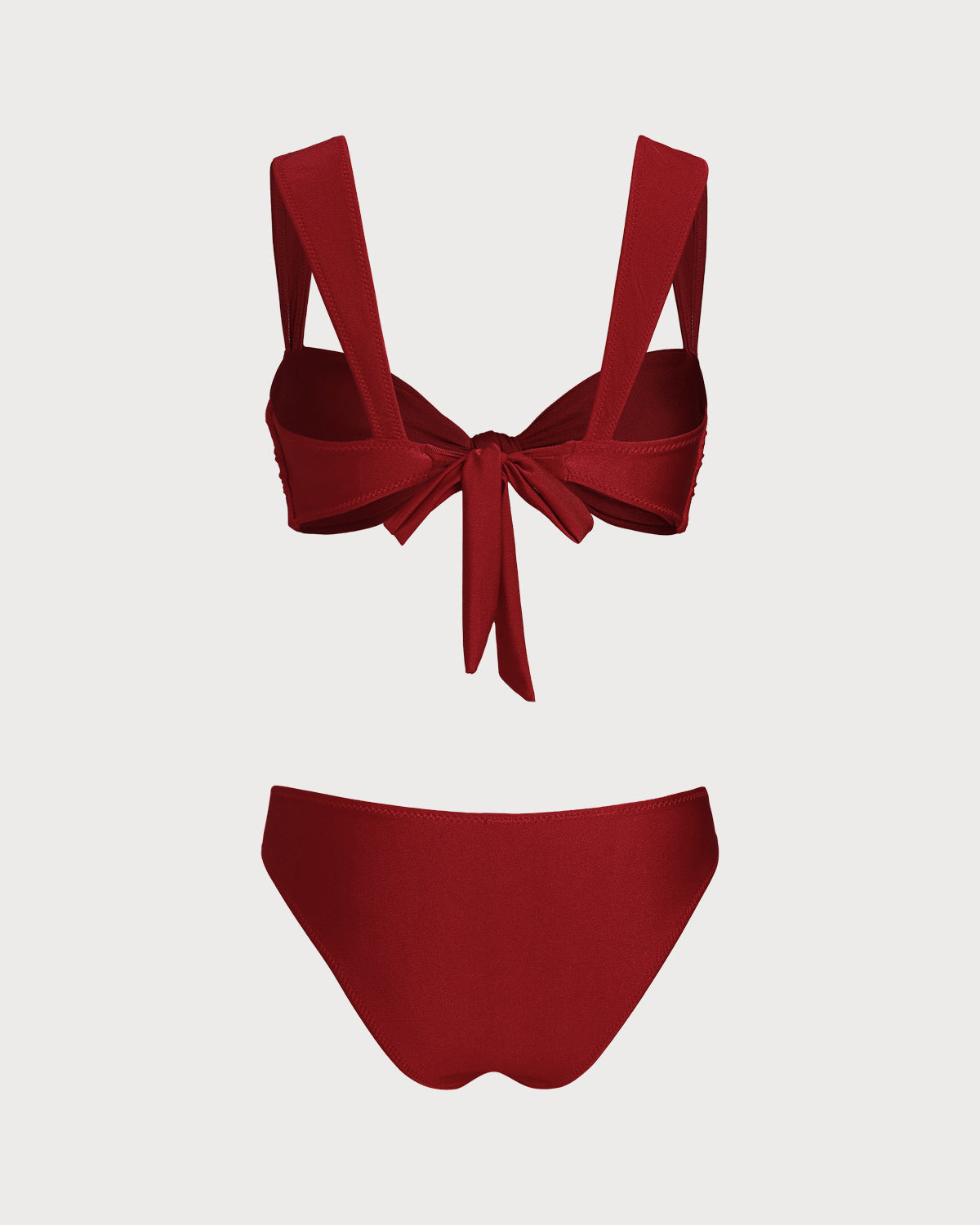 Kırmızı Üçgen Düşük Bel Bikini Takımı