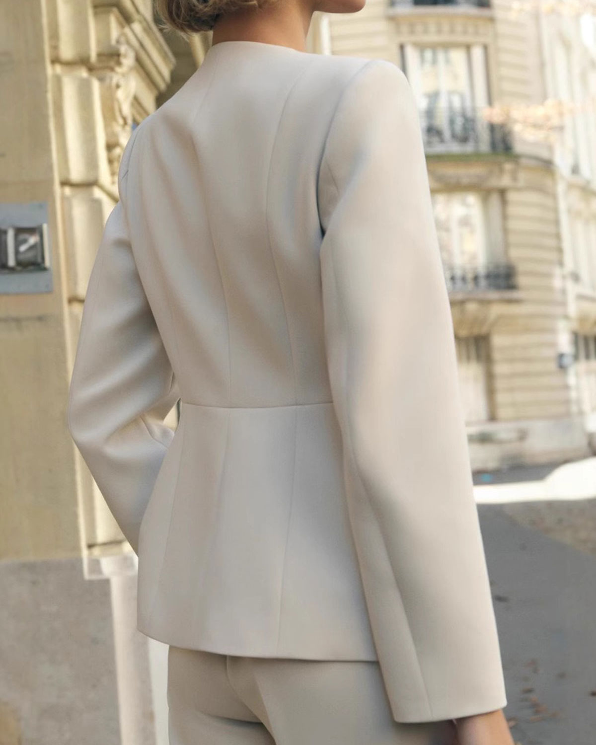 Kayısı Düğmeli Cepli Blazer