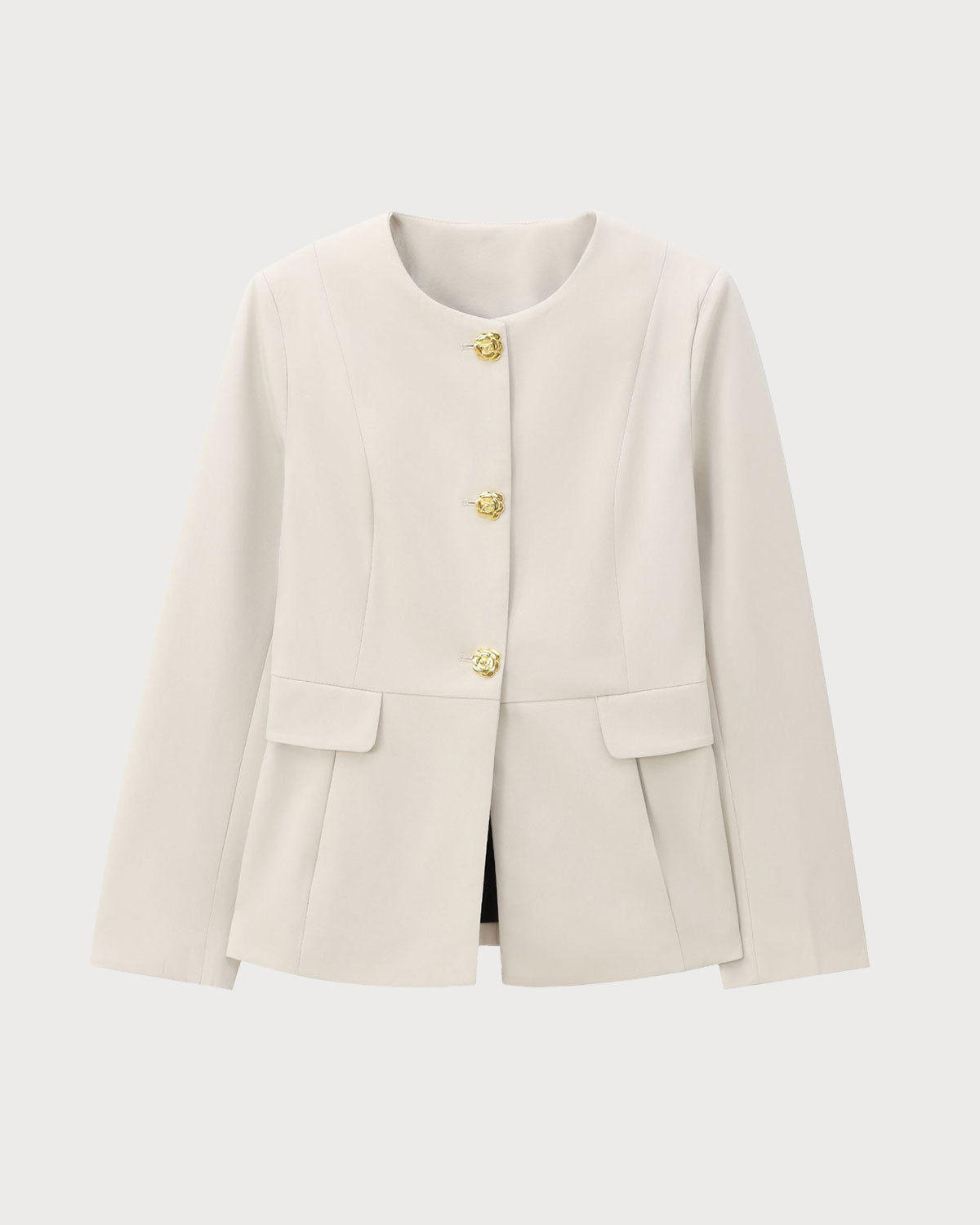 Kayısı Düğmeli Cepli Blazer