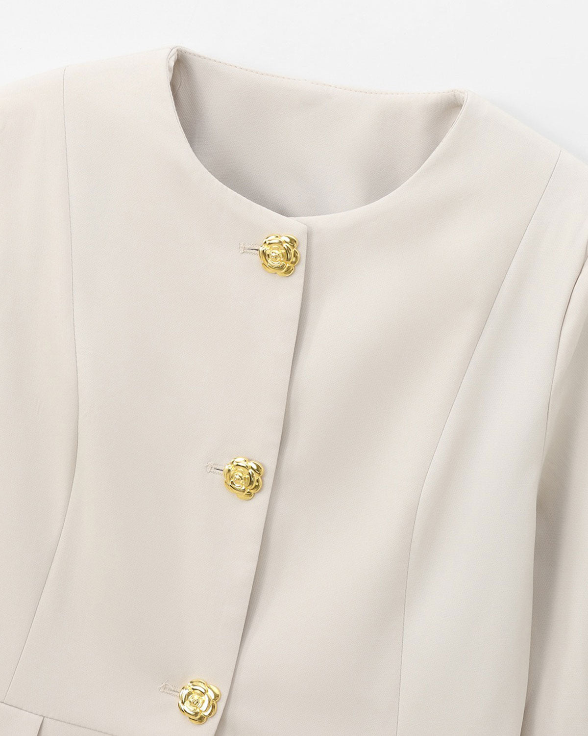 Kayısı Düğmeli Cepli Blazer