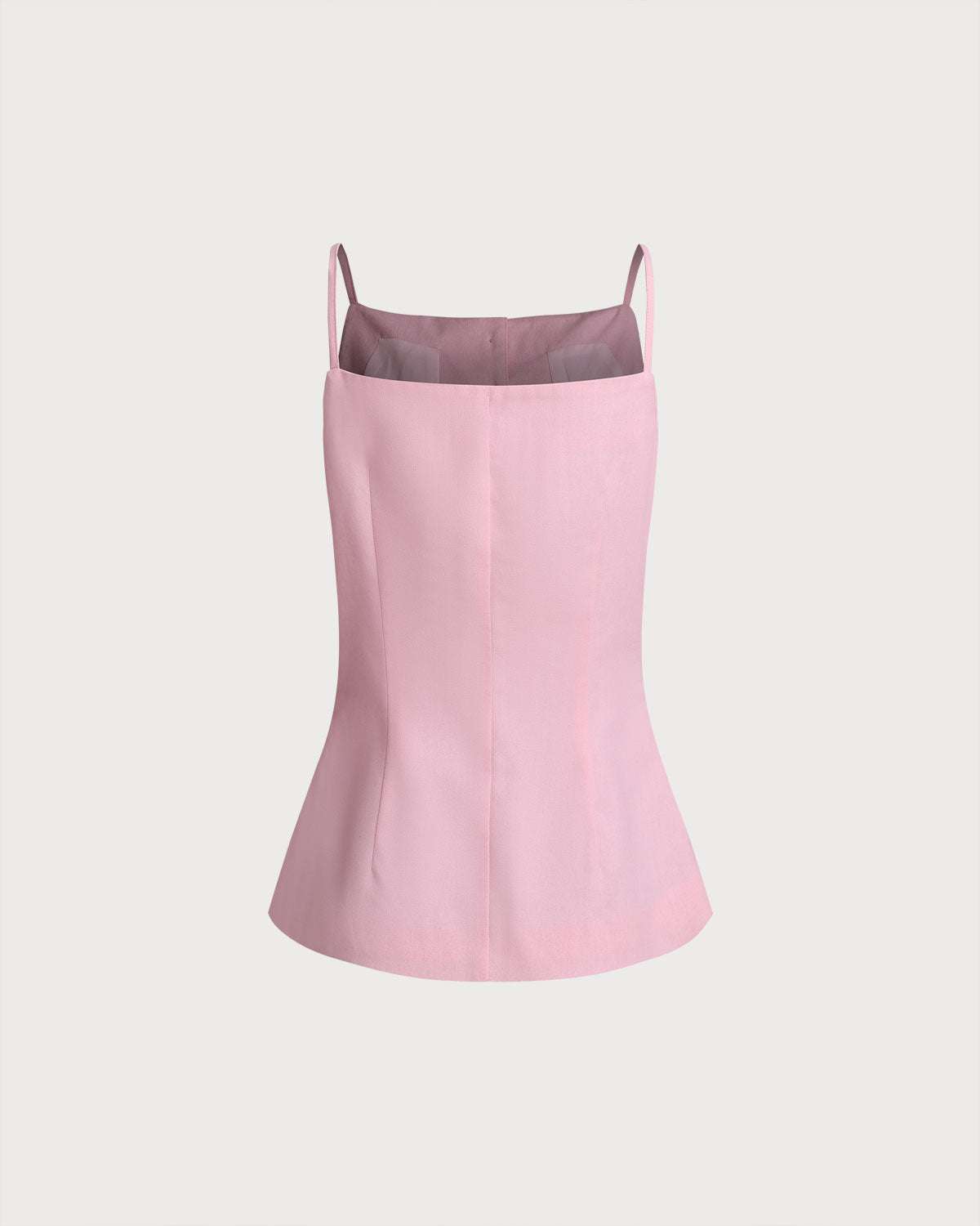 Pembe Kare Yaka Cepli Yelek