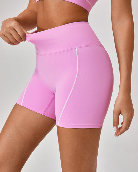 Pembe Yüksek Esnek Yoga Pantolonu
