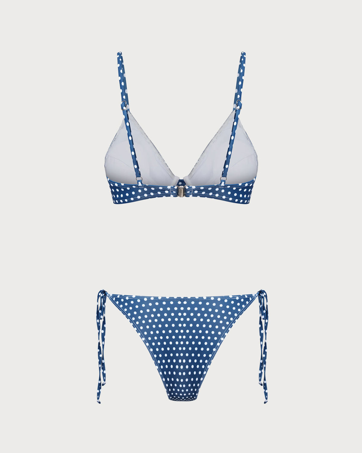 Mavi Puantiyeli Balenli Bikini Takımı