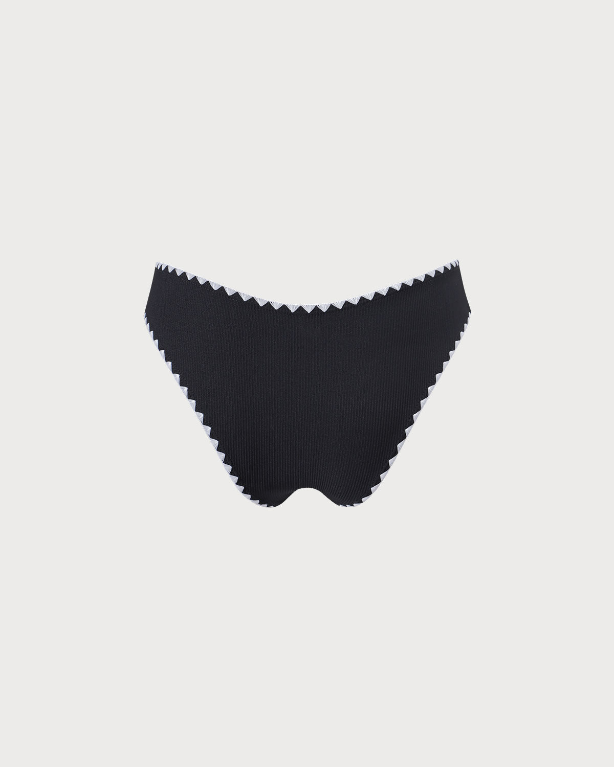 Siyah Kontrast Detaylı Ribana Bikini Altı