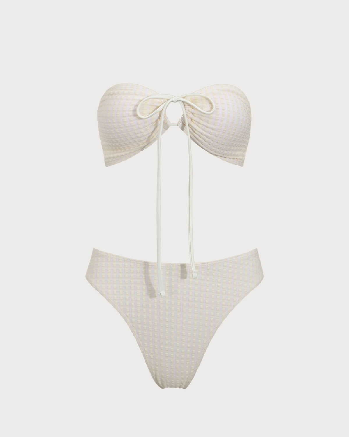 Bej Straplez Bikini Takımı
