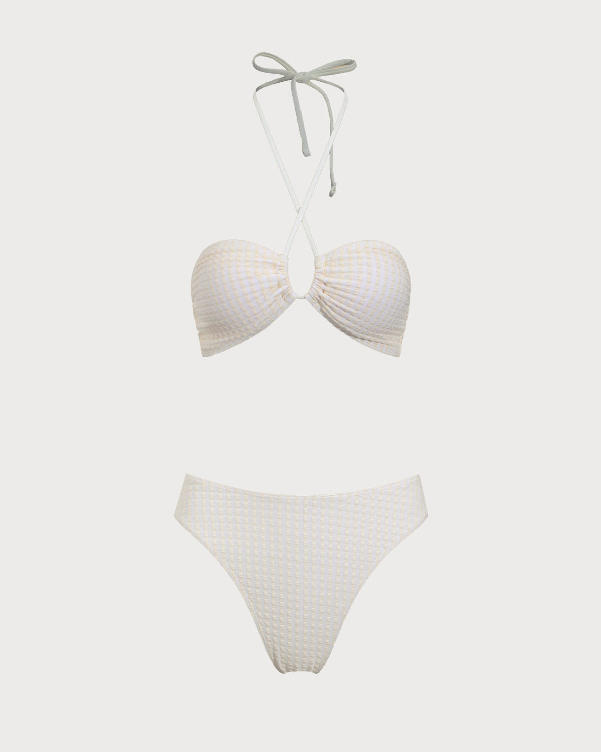 Bej Straplez Bikini Takımı