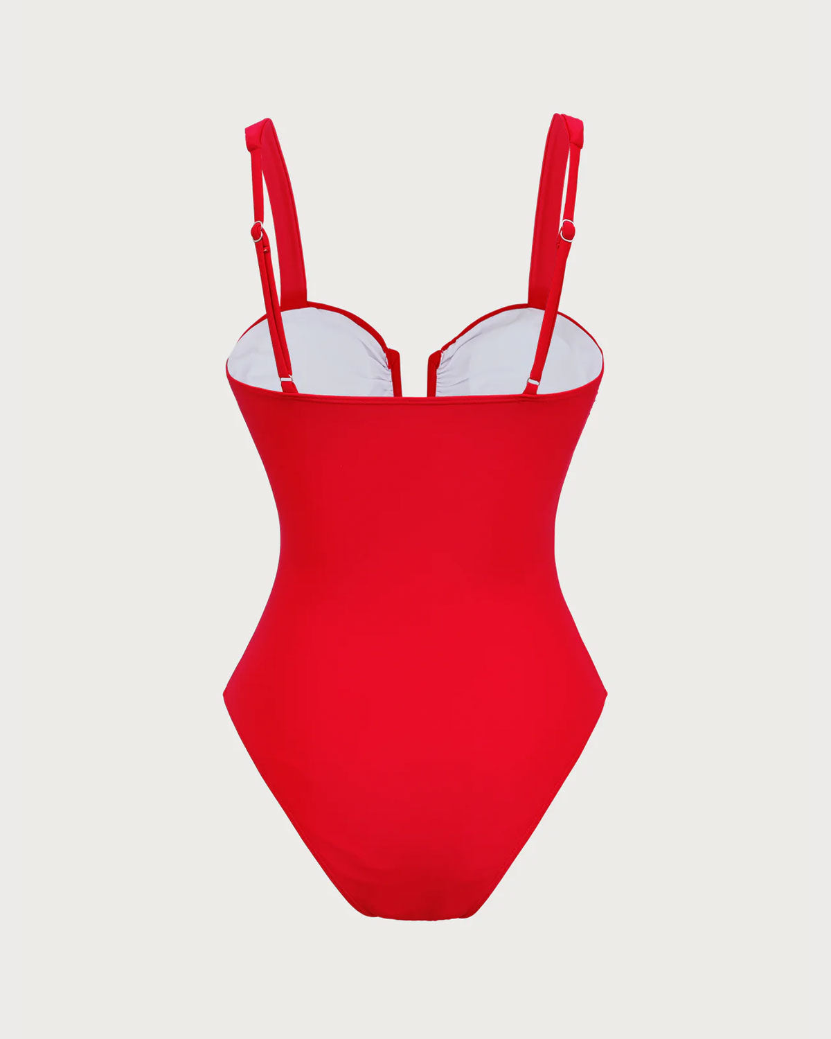 Kırmızı Kesimli Bralet Tek Parça Mayo