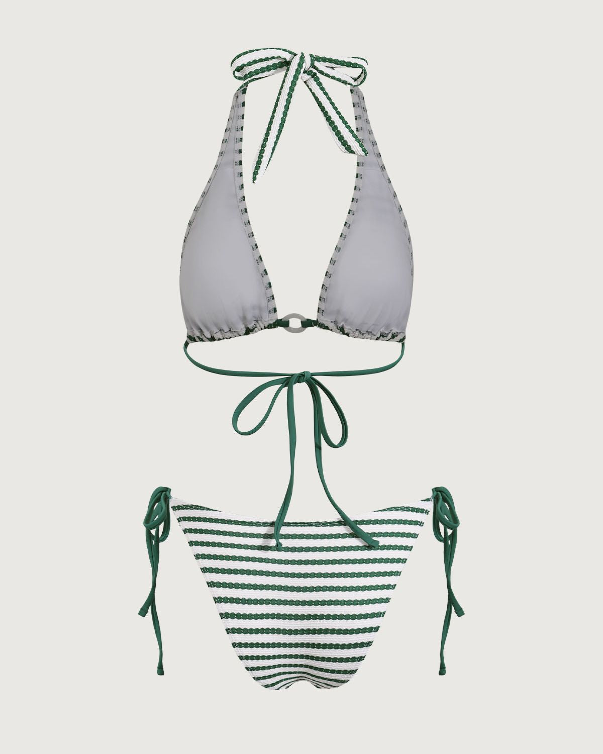Yeşil Çizgili O-Ring Bikini Takımı