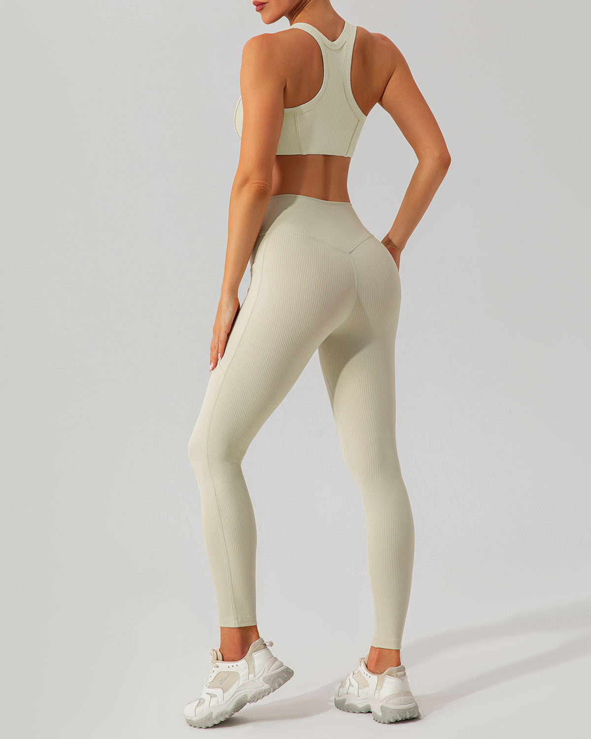Bej I-back Yoga Atlet
