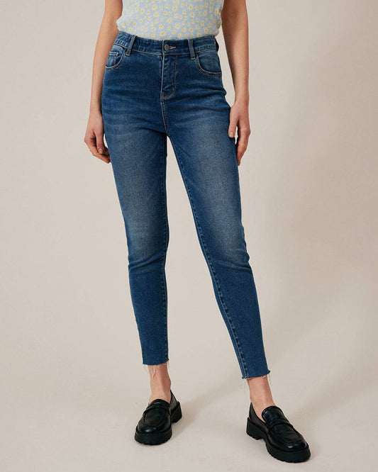 Premium Kumaştan Yüksek Bel Skinny Jean