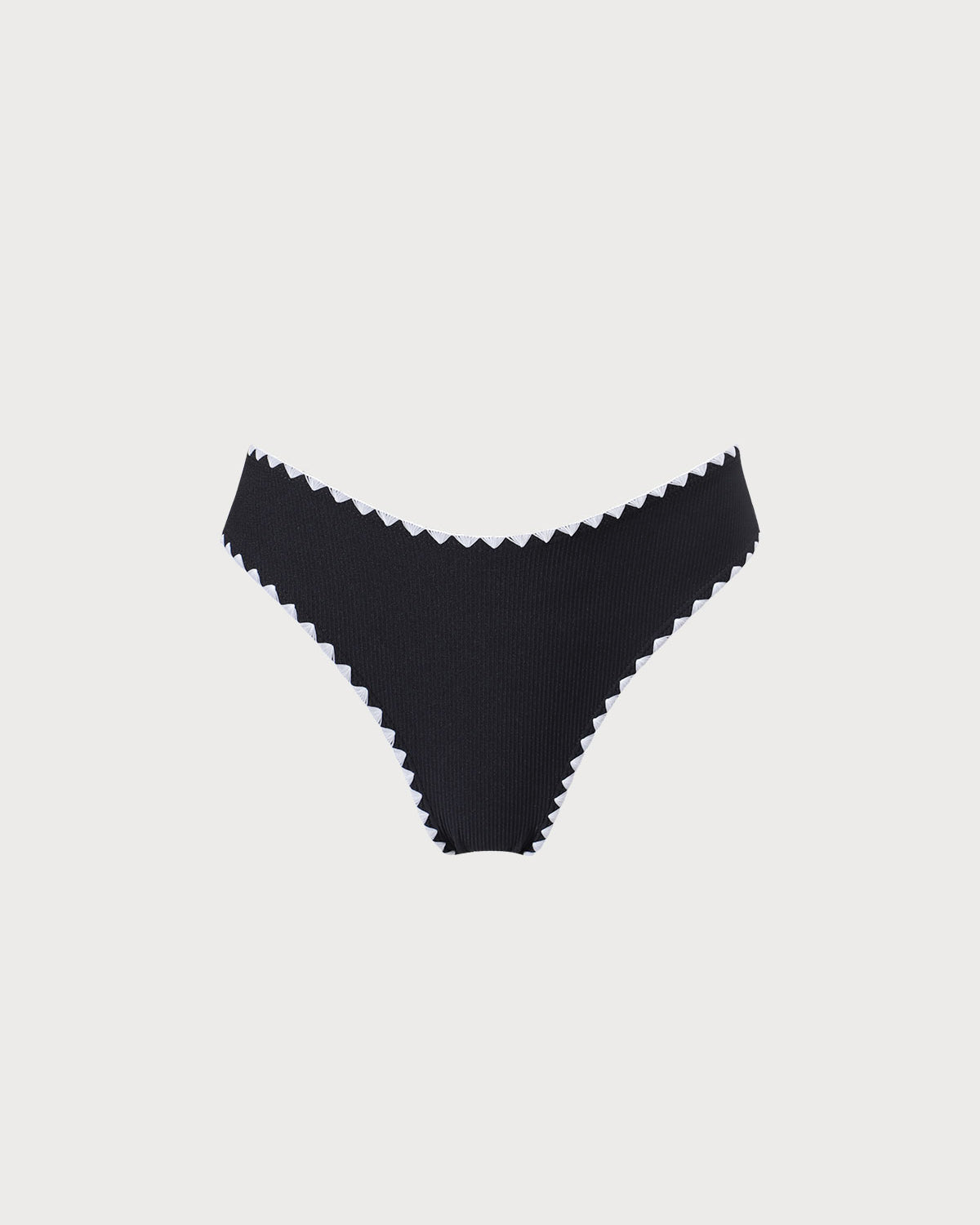 Siyah Kontrast Detaylı Ribana Bikini Altı