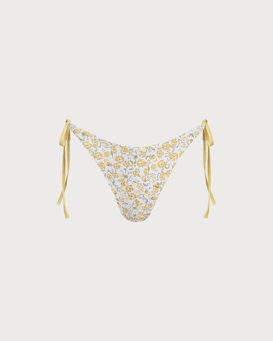 Sarı Çiçekli Bikini Altı